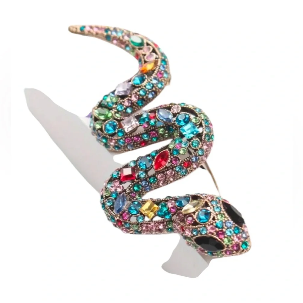 Rhinestone Color Diamond Snake Brooch for‎ Girls | Fashion Jewelry